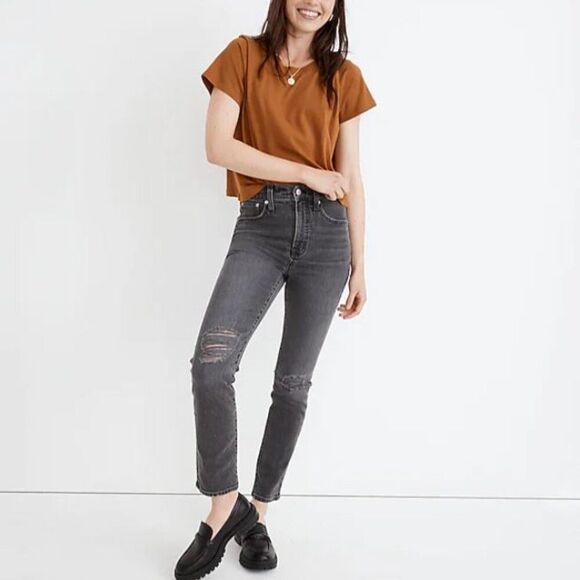 NWT Madewell The Perfect Vintage Jean in Bartlett Wash: Ripped Edition Size 30 - Picture 1 of 12
